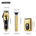 WEEME Golden 3pcs 2pcs 1pc Men's Hair Clipper Set, USB Rechargeable Hair Clippers